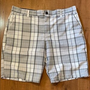 Faded Glory Gray and White Plaid Men's Shorts